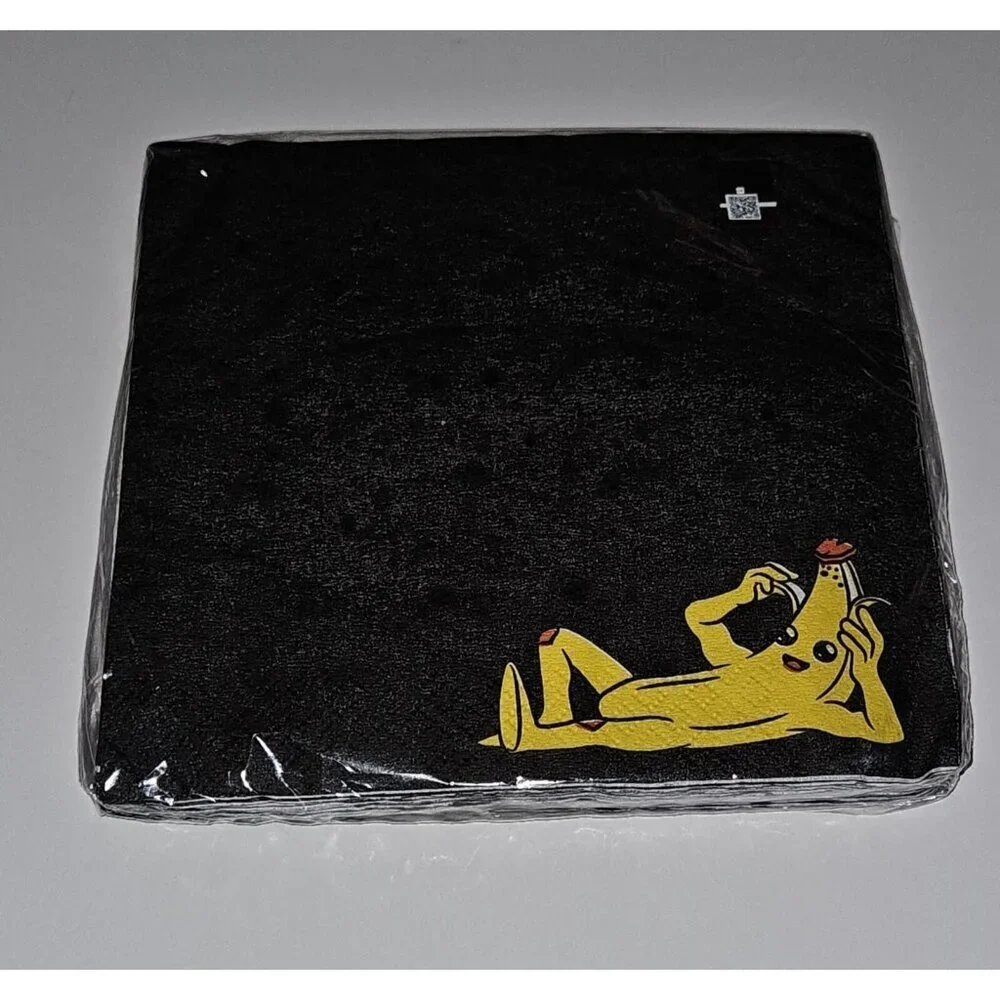 NEW Fortnite Banana Napkins 16 ct Party Supplies unique Black Yellow